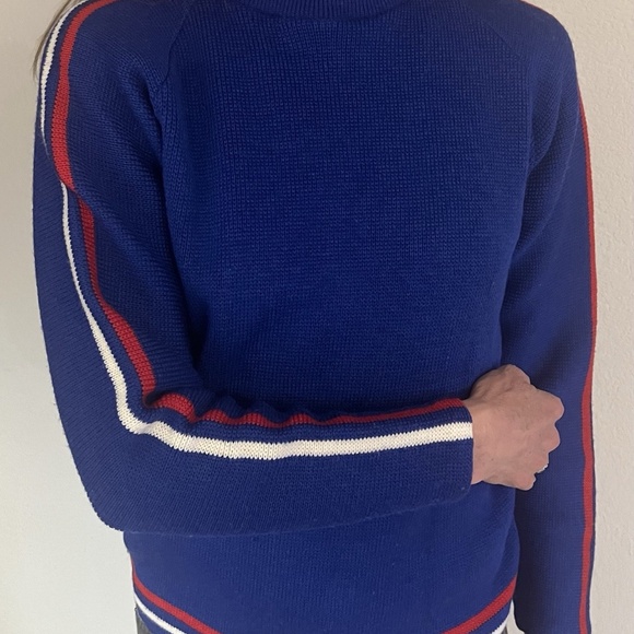 Vintage Blue Polaris Sweater 100% wool Sz: Small - Picture 3 of 5